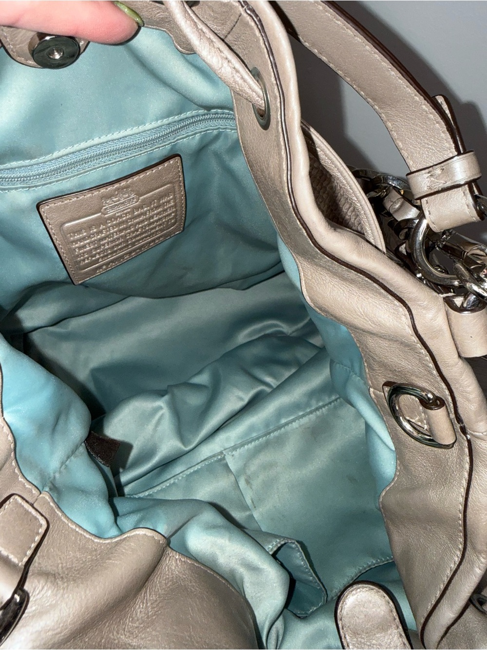 Coach Madison Python Drawstring Bag - Picture 10 of 11